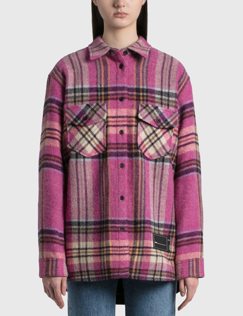 Image of Wedone Check Wool Shirt