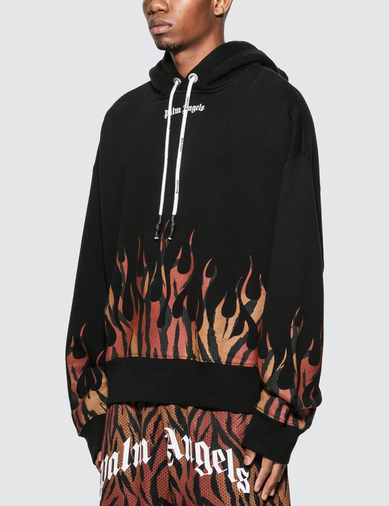 palm angels flame hoodie