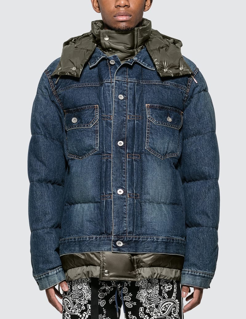 denim puffer jacket mens