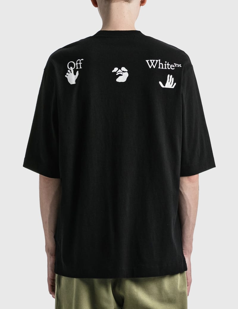 off white hand logo shorts