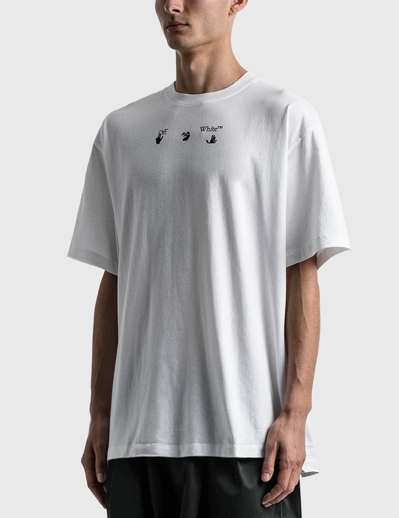 off white marker t shirt blue