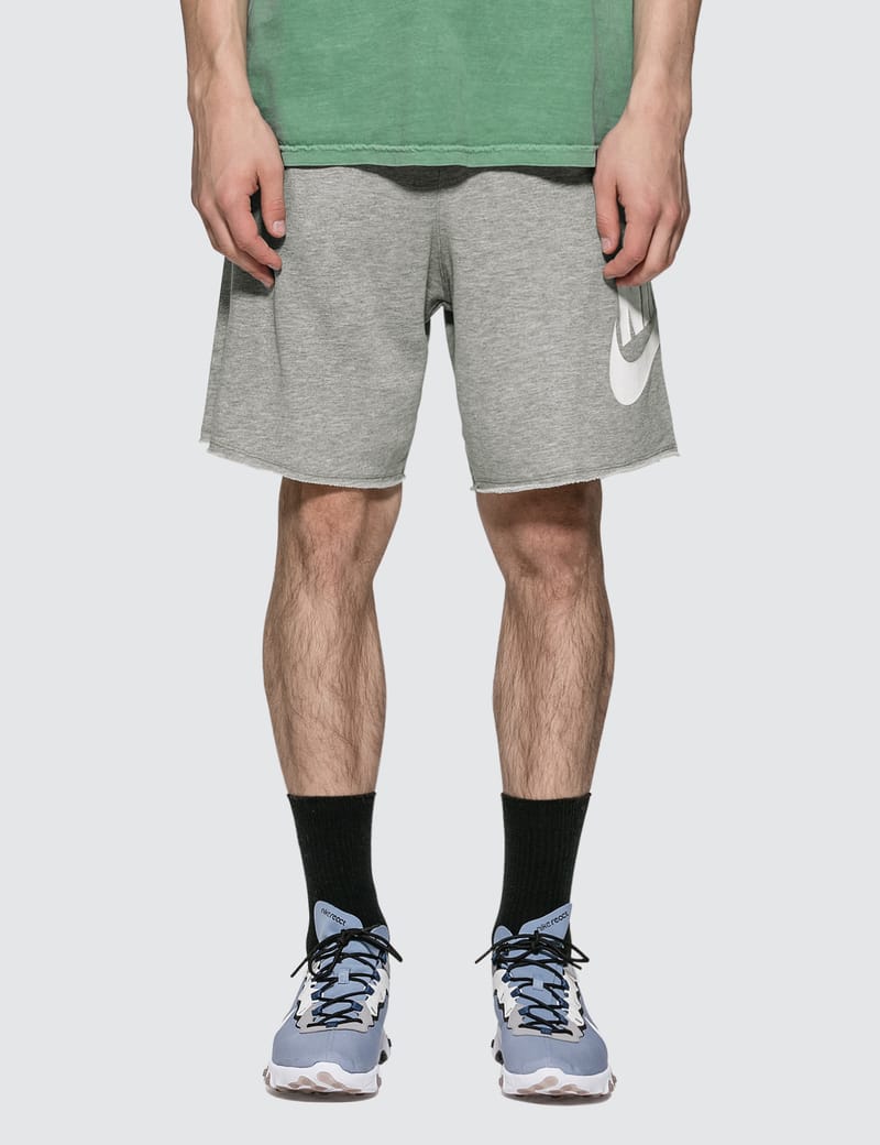 grey nike sweatshorts