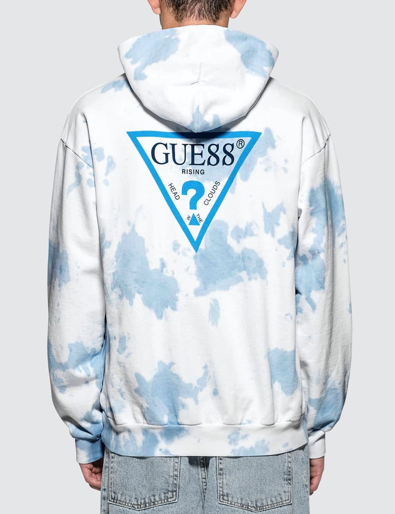 guess blue hoodie