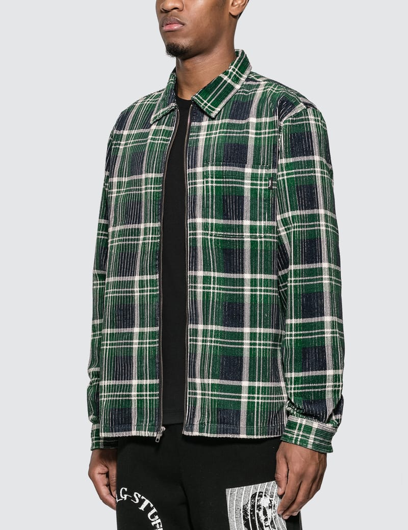 Stussy big wale cord zip up shirt Clearance
