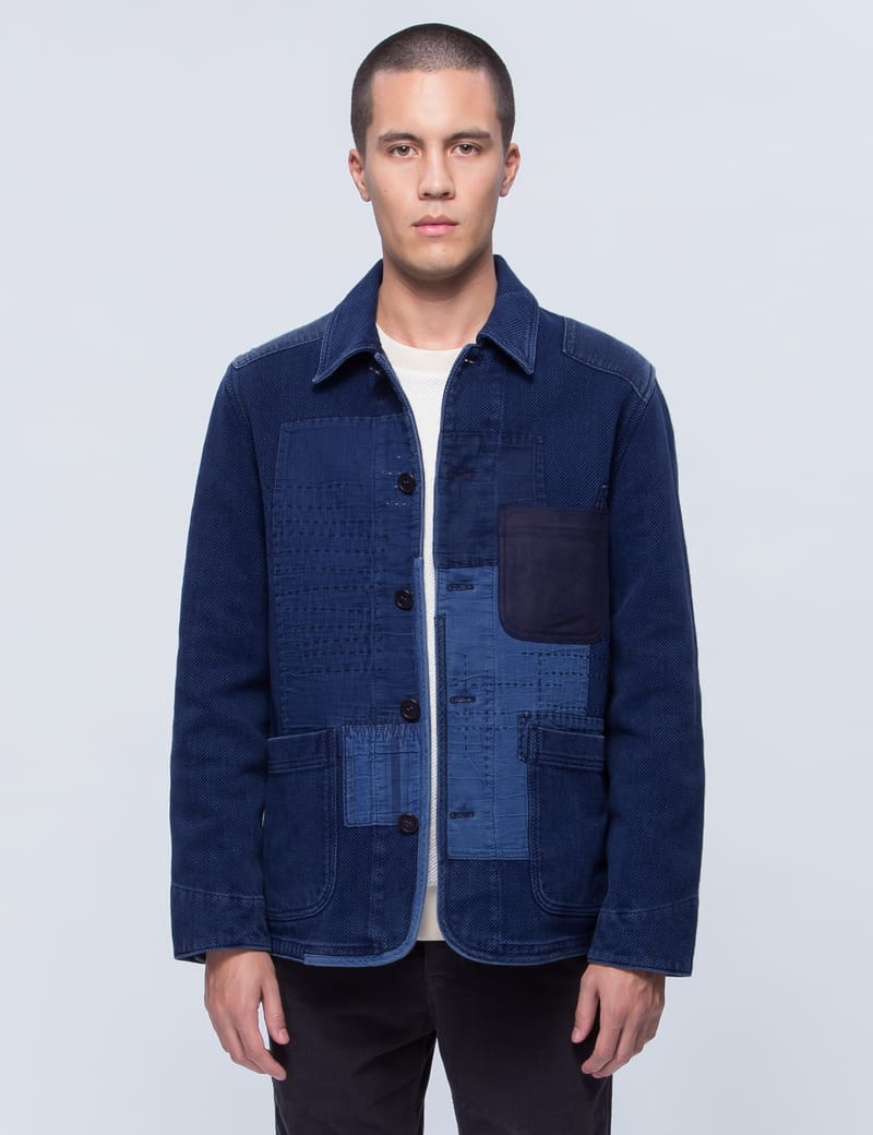indigo sashiko jacket