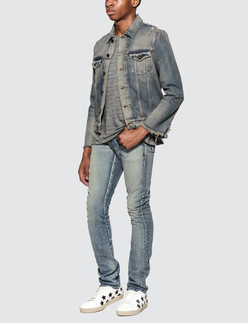 men's saint laurent denim shirt