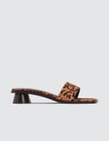 BY FAR Sonia Leopard Print Suede Leather Sandals Picture