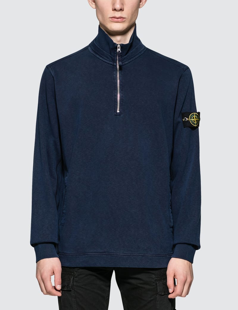 stone island half zip overshirt