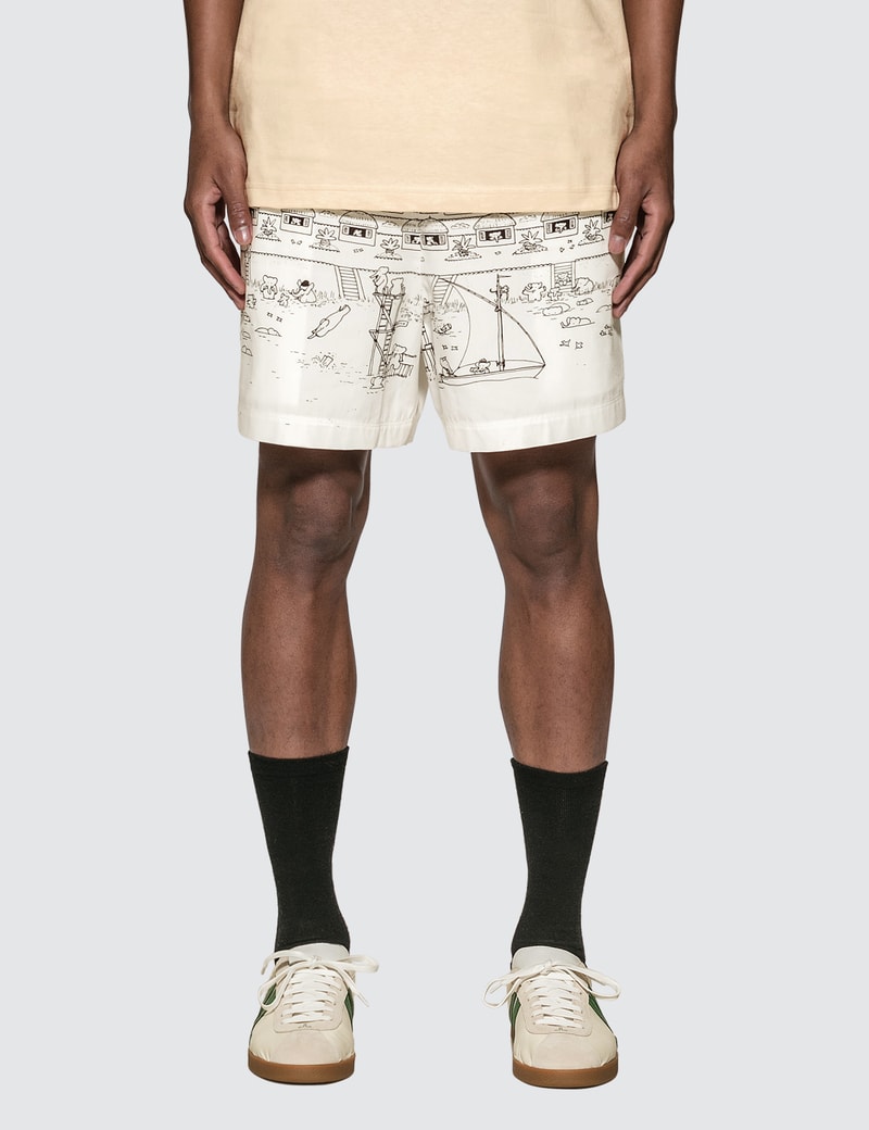 Lanvin Babar Print Swim Shorts