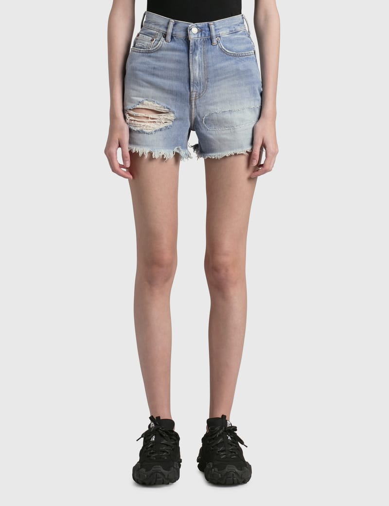 acne studios denim shorts