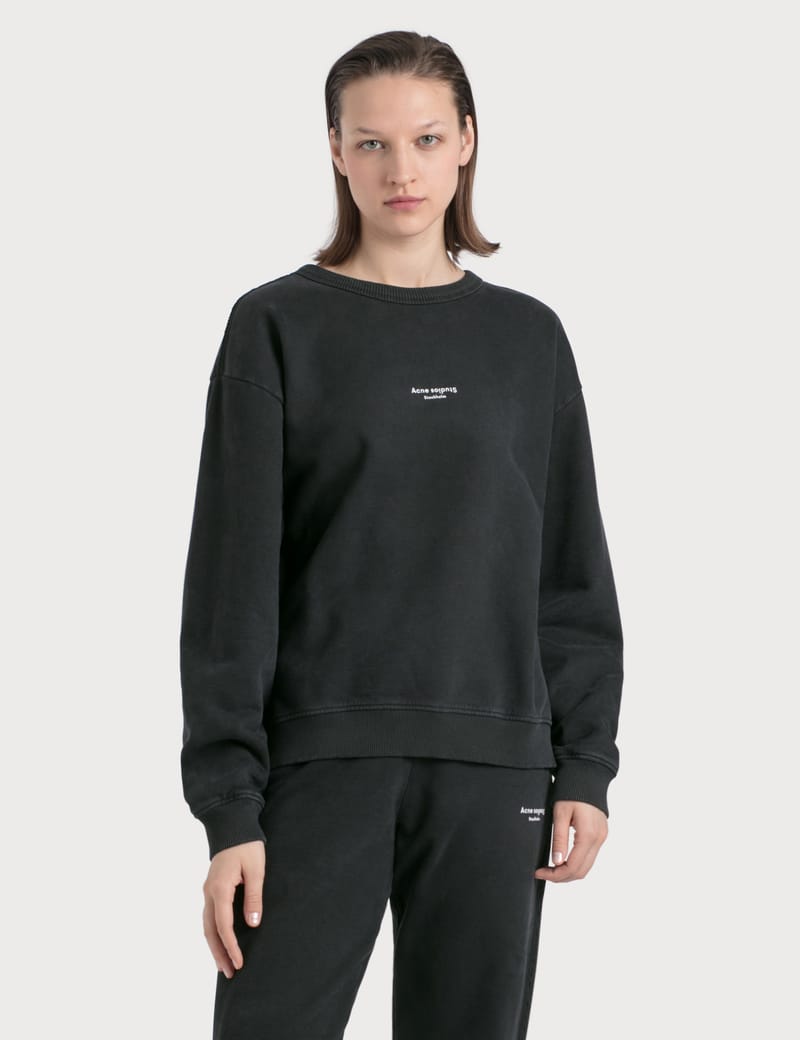 acne garment dyed sweatshirt black