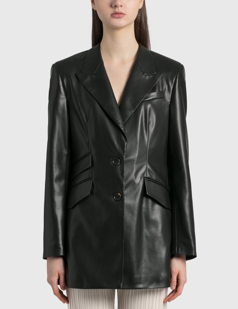 Image of Nanushka Cancun Vegan Leather Blazer