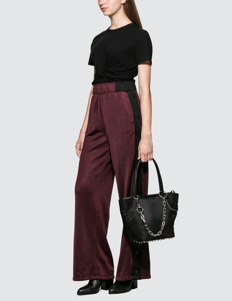 Image of Alexander Wang.T Highwaist Jersey T-Shirt with Twist Front Detail