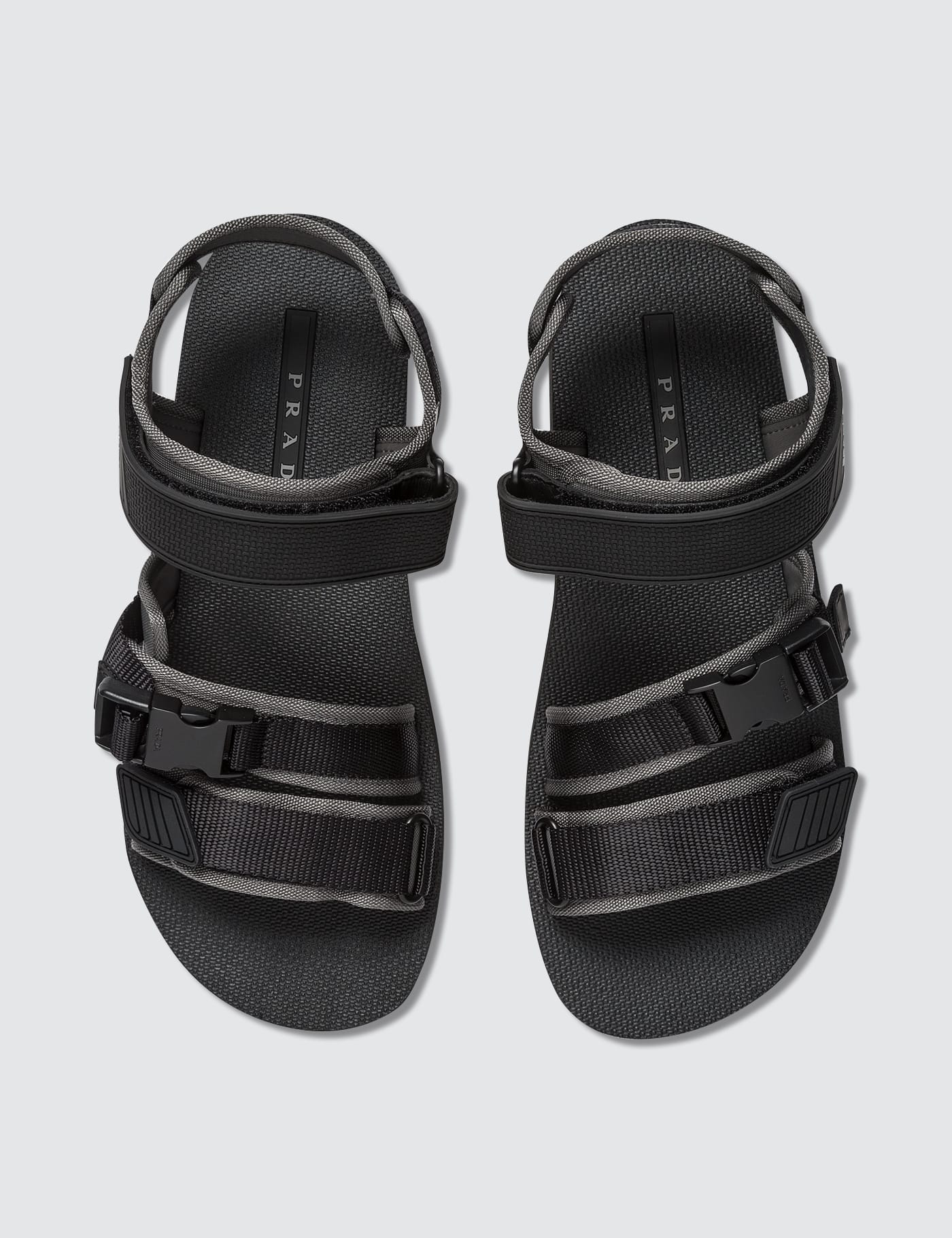 prada black tech sandals