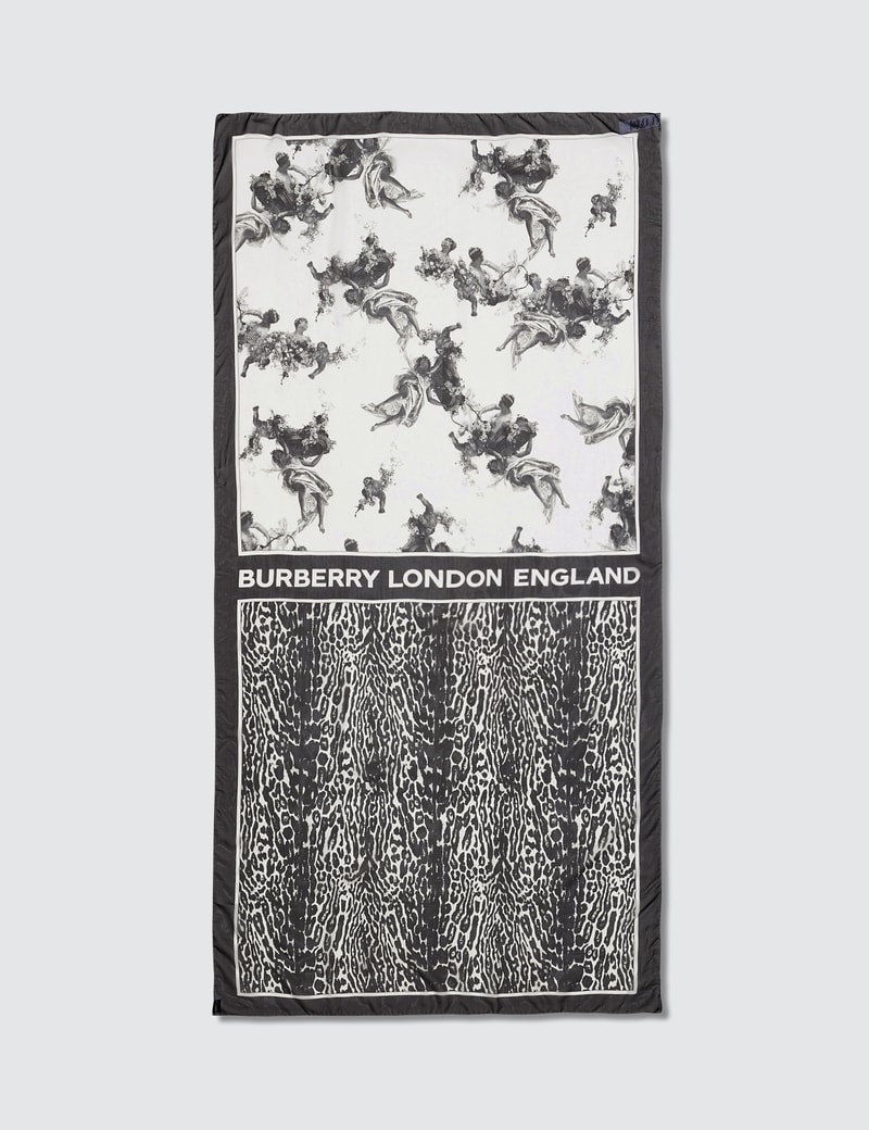 Image of Burberry Angel Leopard Silk Scarf