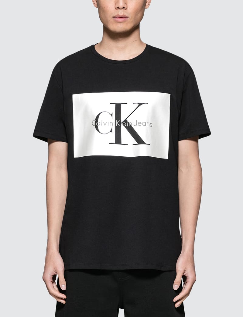 calvin klein box logo t shirt