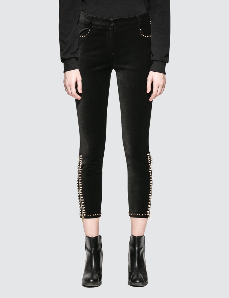 Image of SJYP Beads Detail Velvet Pants