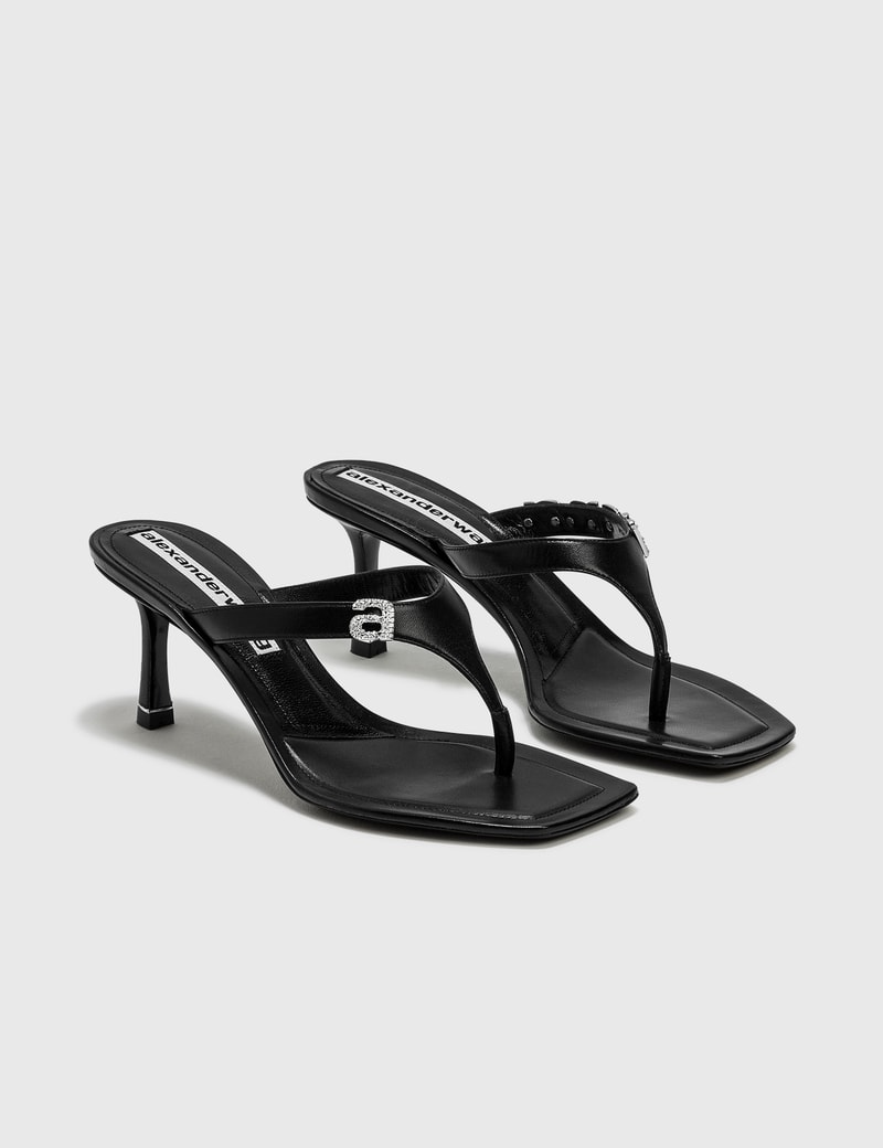 Image of Alexander Wang Ivy Logo Thong Sandal