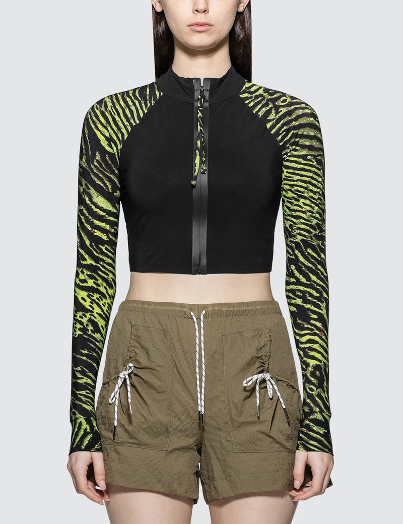 Image of Ganni Tiger Print Swim Top