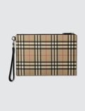 Burberry Vintage Check E-canvas and Leather Zip Pouch Picture