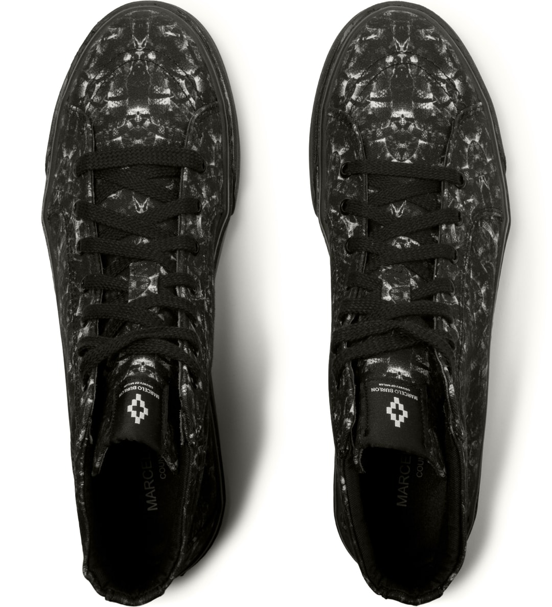 stereoanlæg Relativ størrelse Drejning Marcelo Burlon - Black Snake Print Allover Hi Top Sneakers | HBX - Globally  Curated Fashion and Lifestyle by Hypebeast