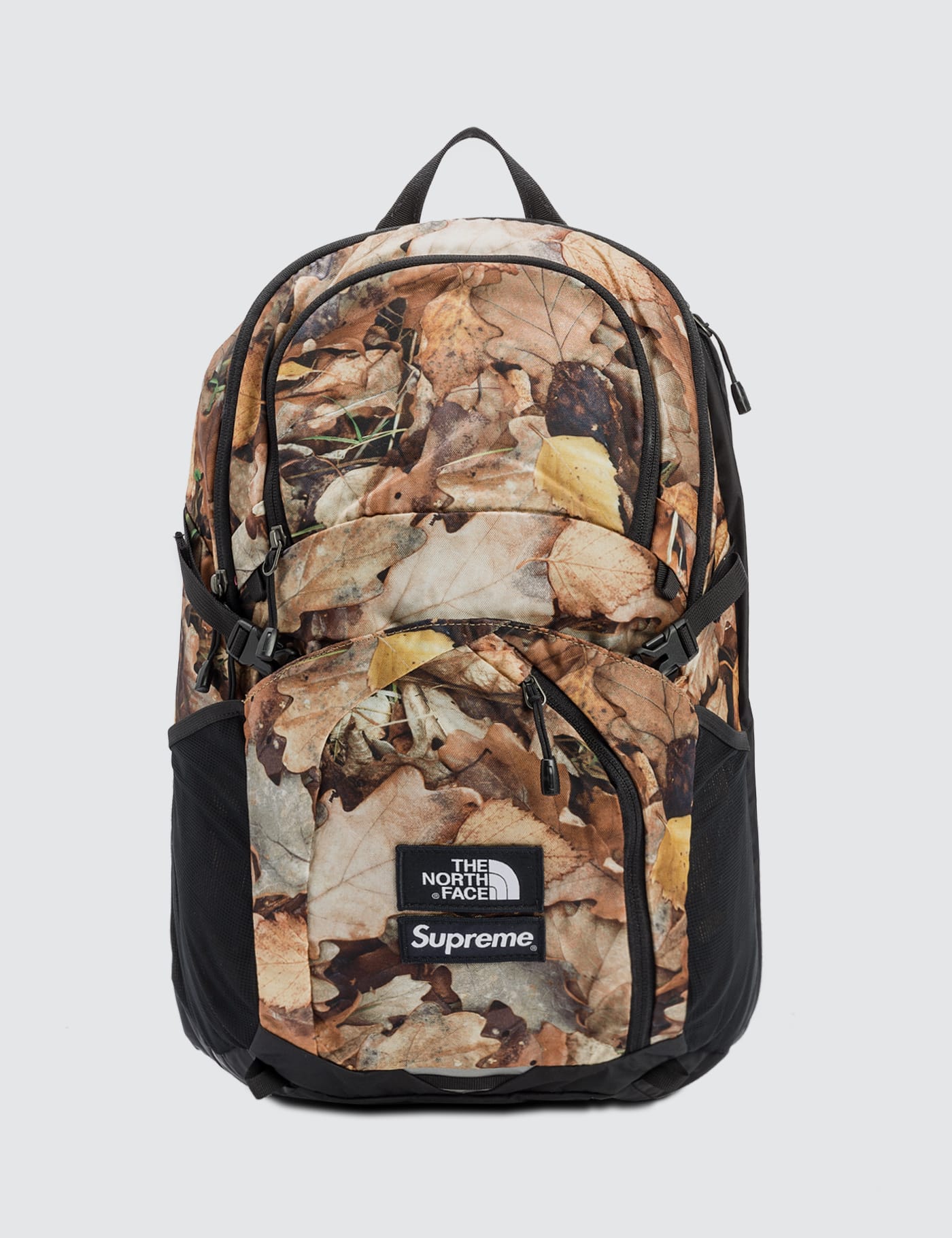 supreme north face camo backpack