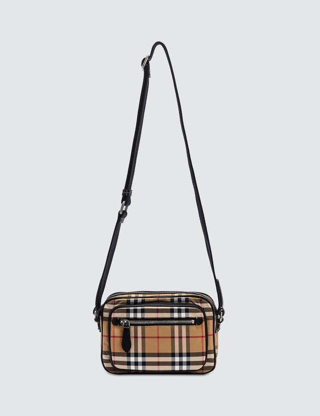 Burberry - Vintage Check And Leather Crossbody Bag | HBX