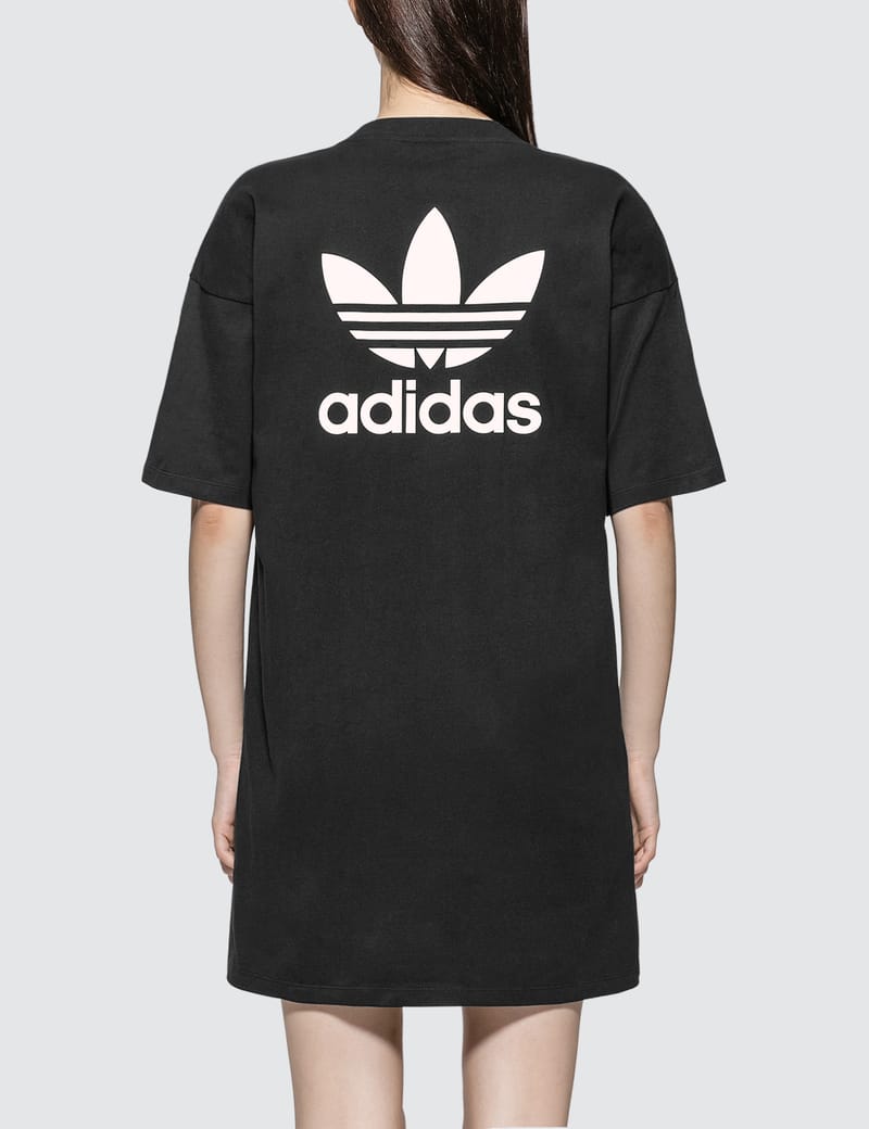 black trefoil dress by adidas