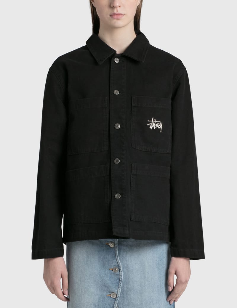 black canvas chore coat