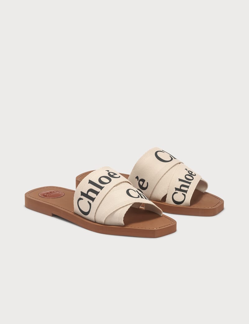 chloe woody flat mule