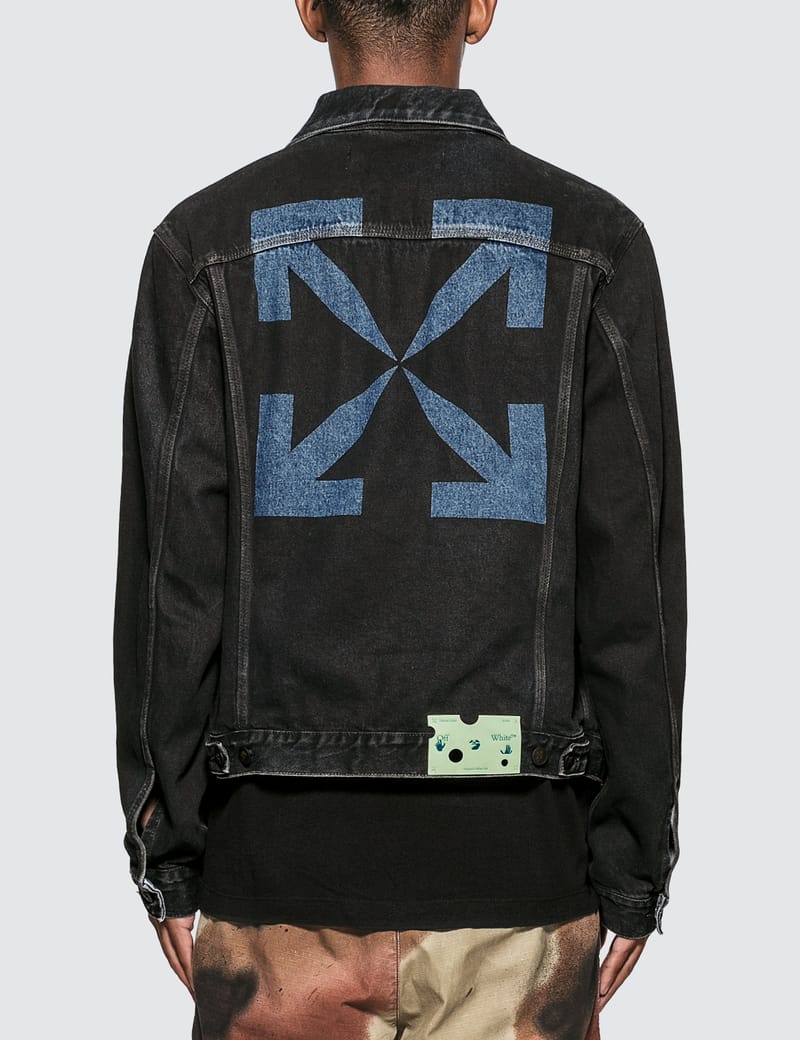 off white slim denim jacket