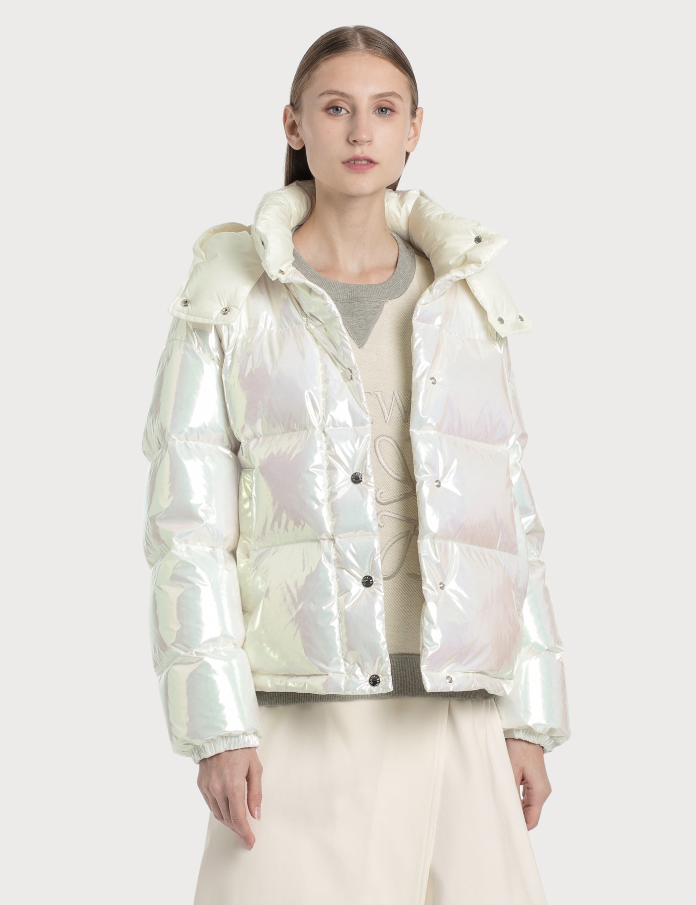 MONCLER IRIDESCENT COATED DOWN JACKET