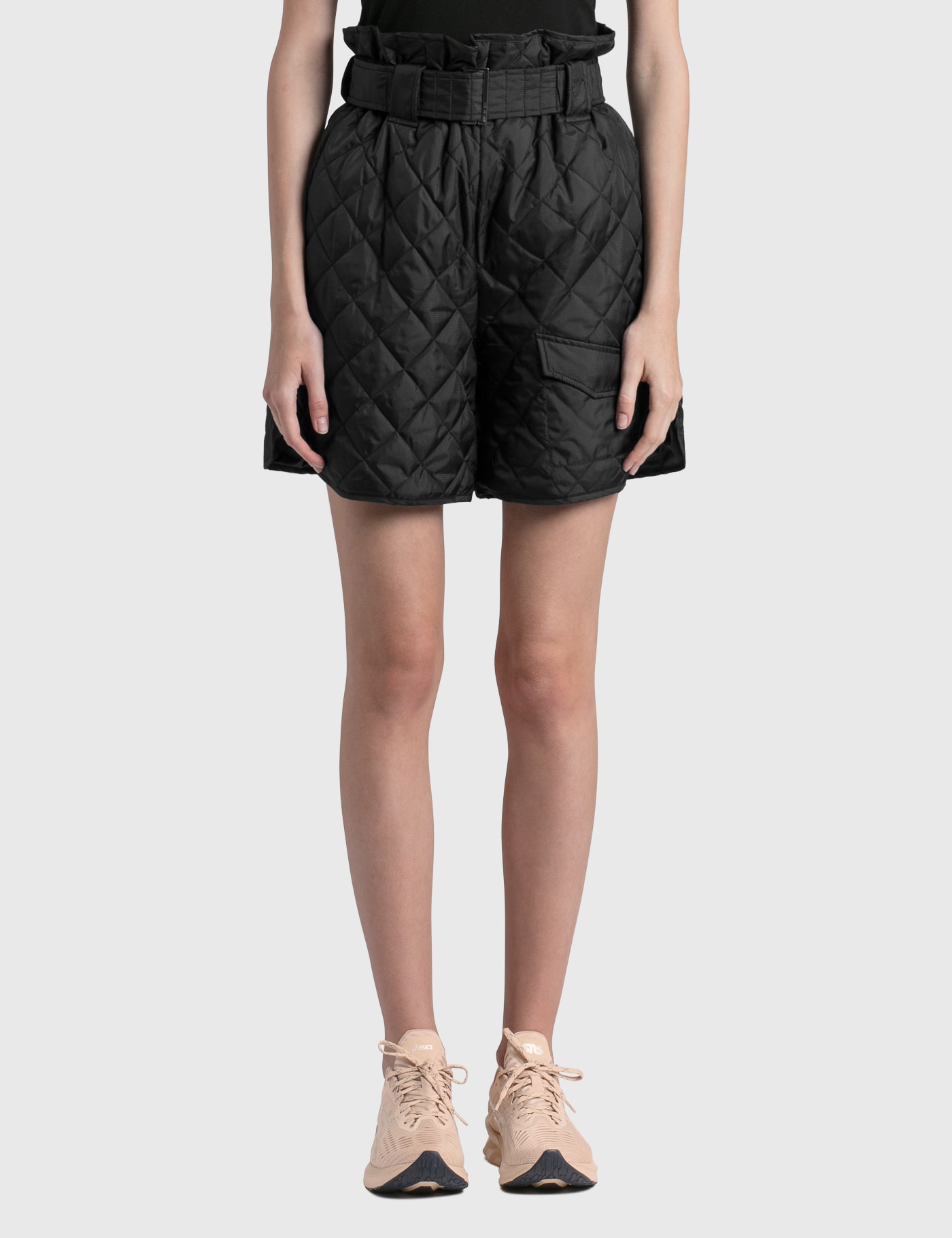 GANNI RECYCLED RIPSTOP QUILT SHORTS