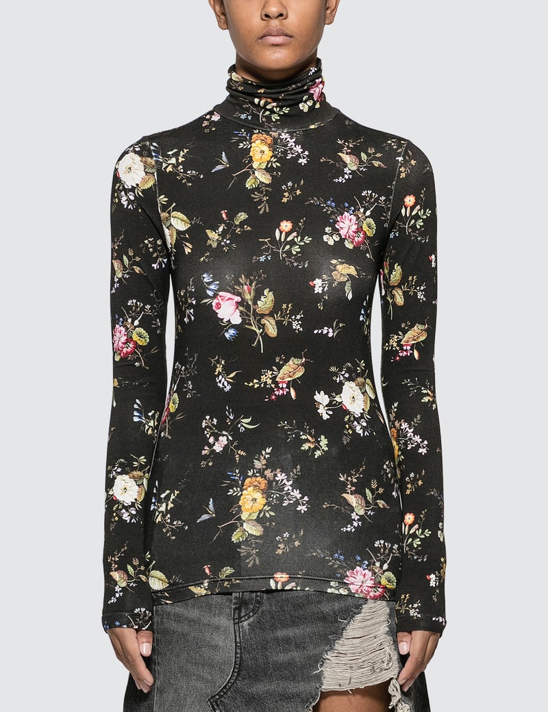 Image of R Floral Turtleneck Top