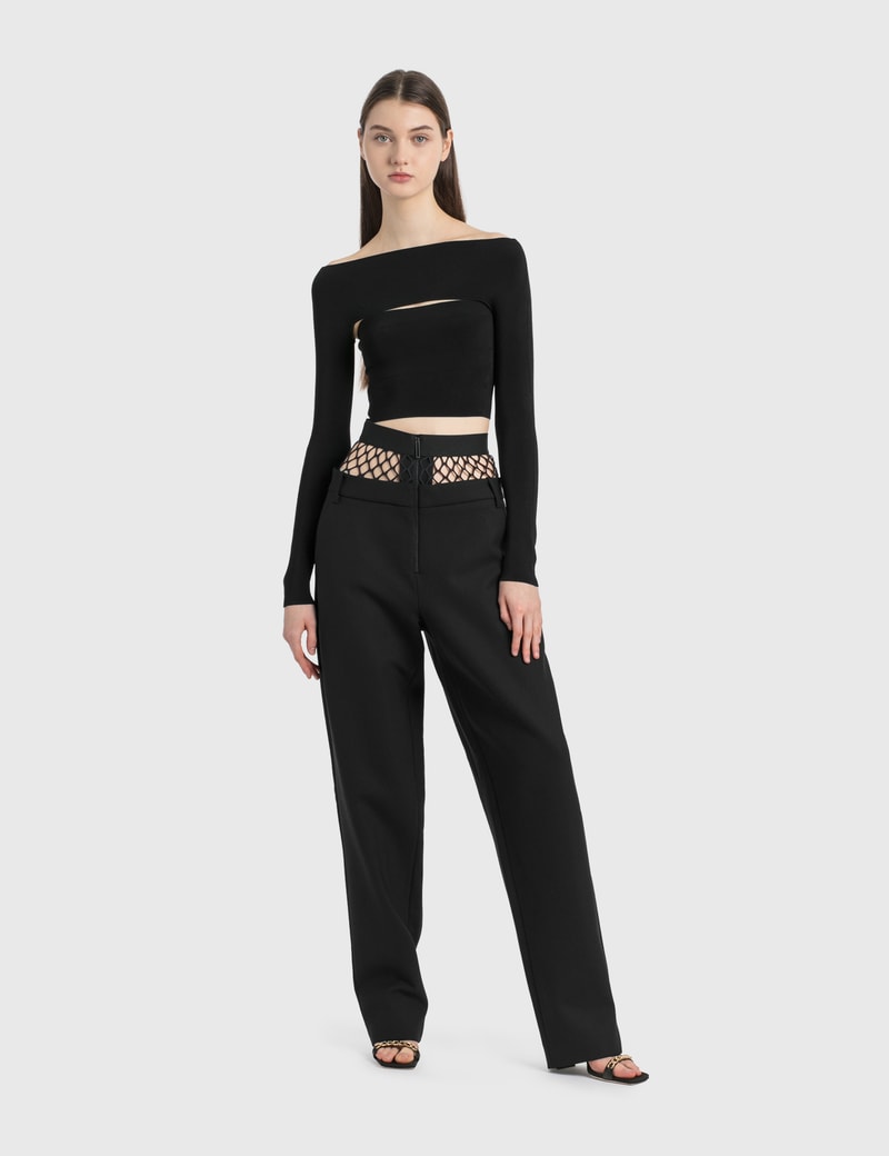 Image of Dion Lee Fishnet Tailored Pants