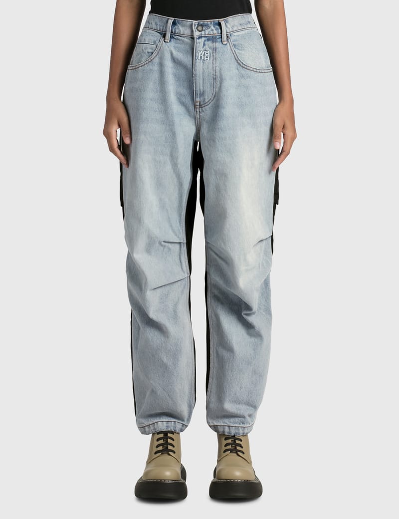 alexander wang mixed media jeans