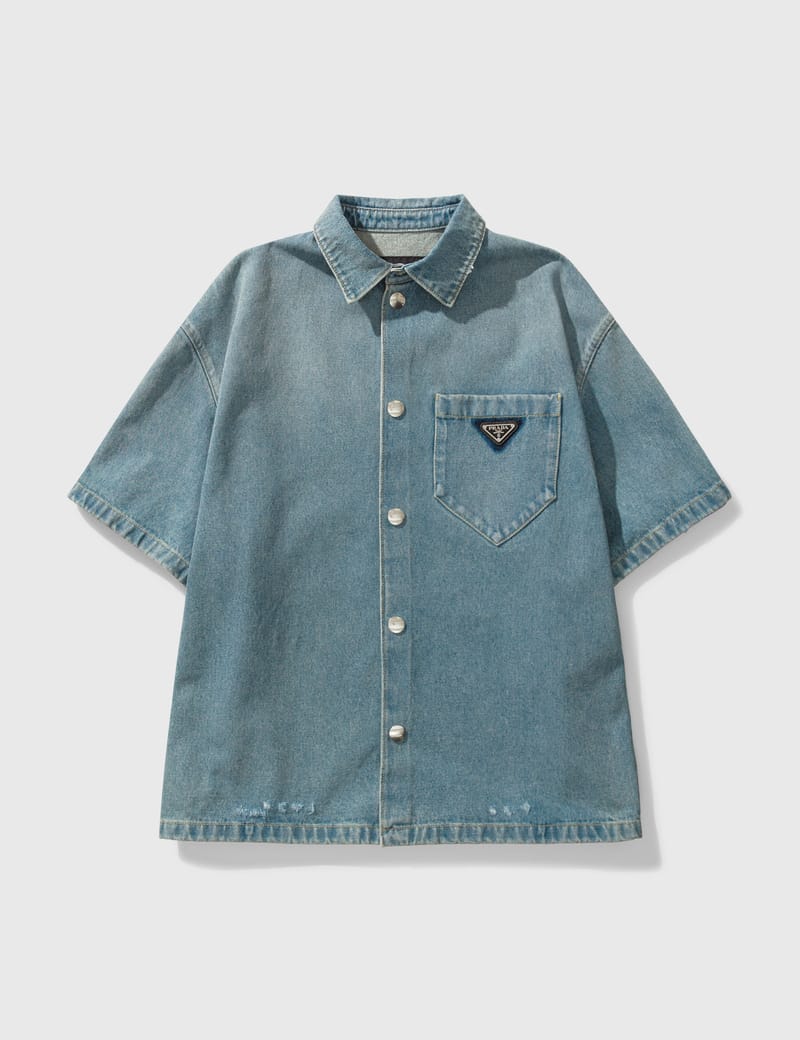 prada denim shirt