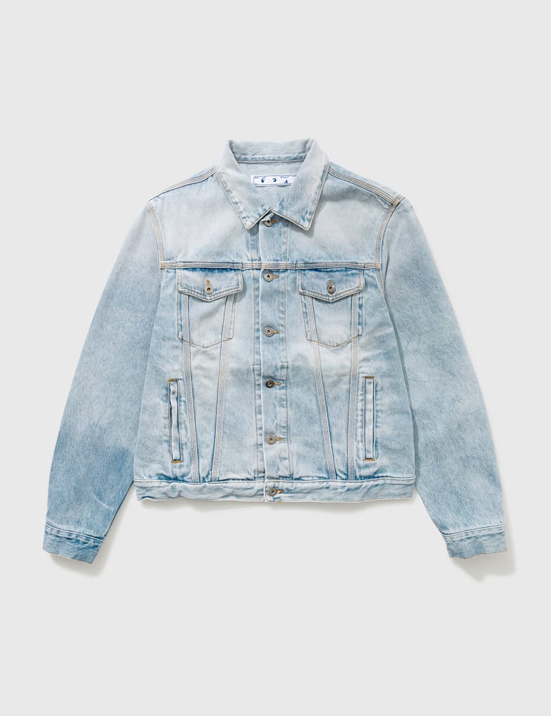 denim jacket with writing all over