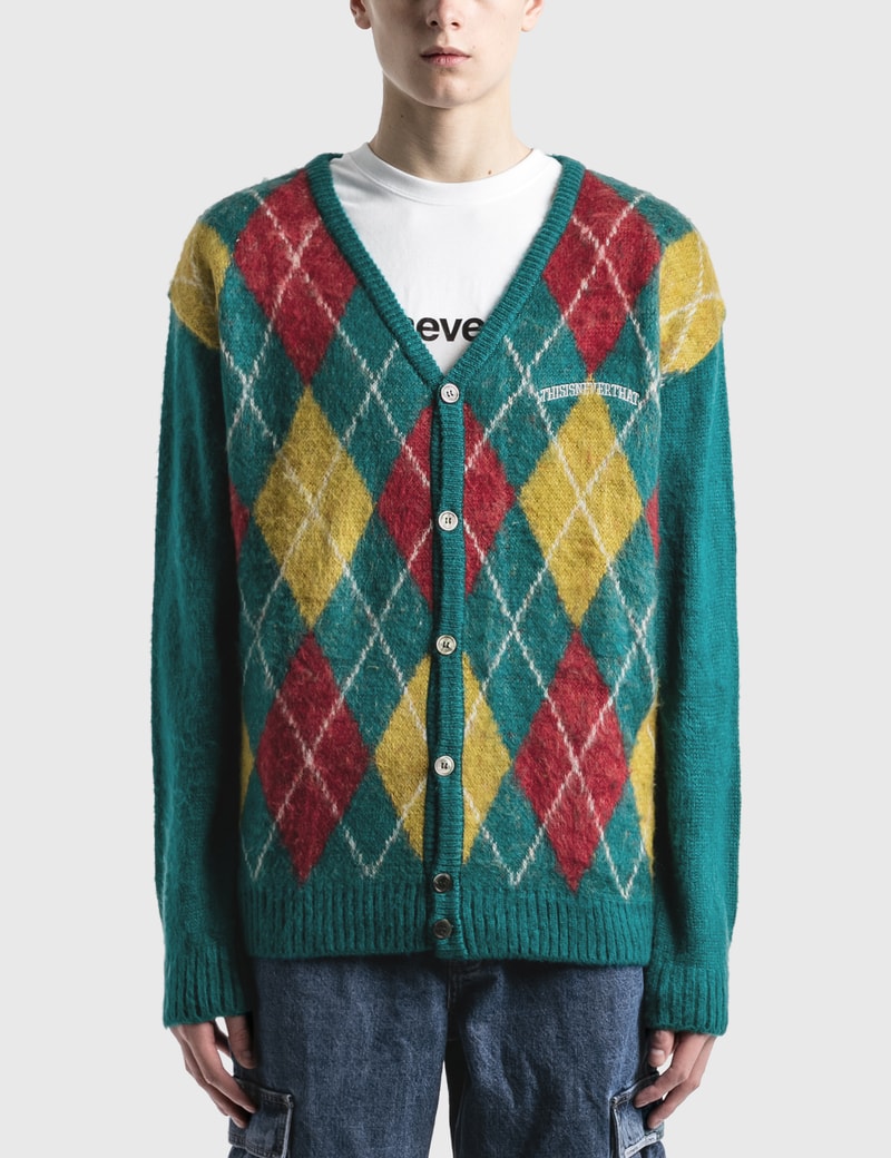 Image of Thisisneverthat Argyle Cardigan