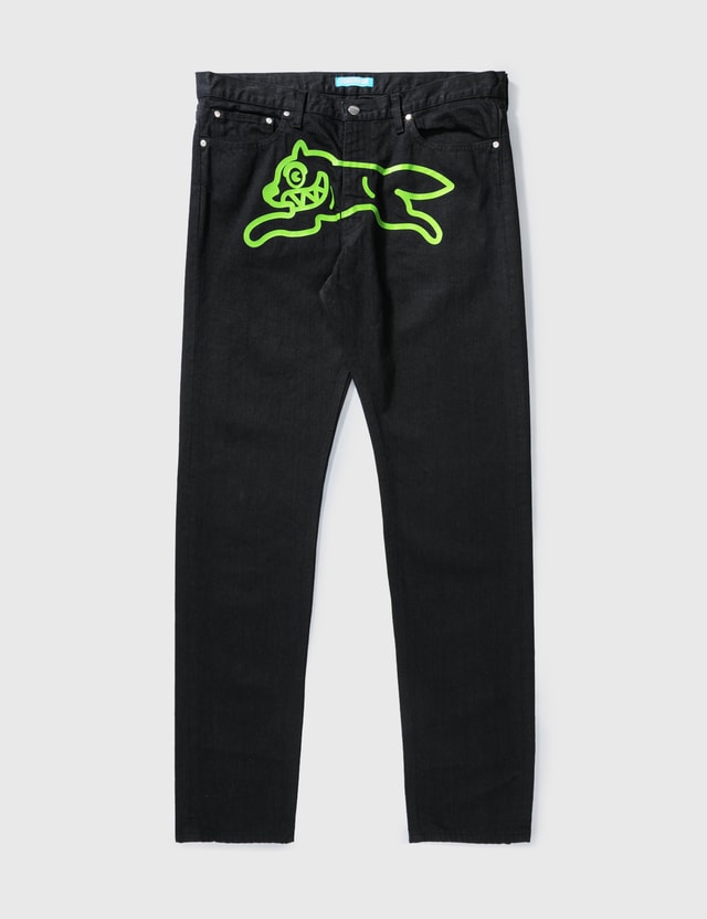 Icecream Icecream × Psychworld Running Dog Denim Black Men