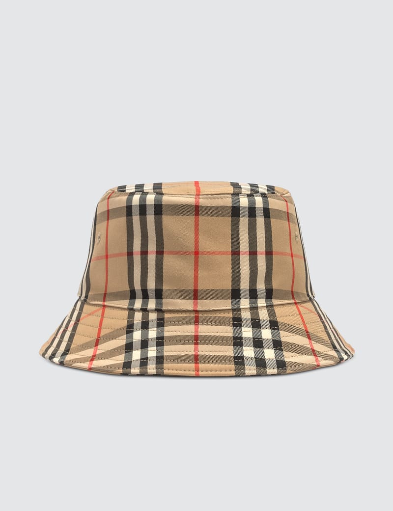 burberry check bucket hat