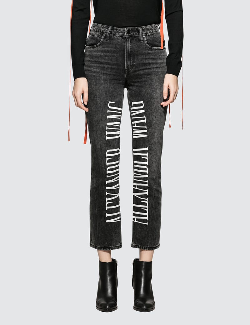 alexander wang embroidered jeans