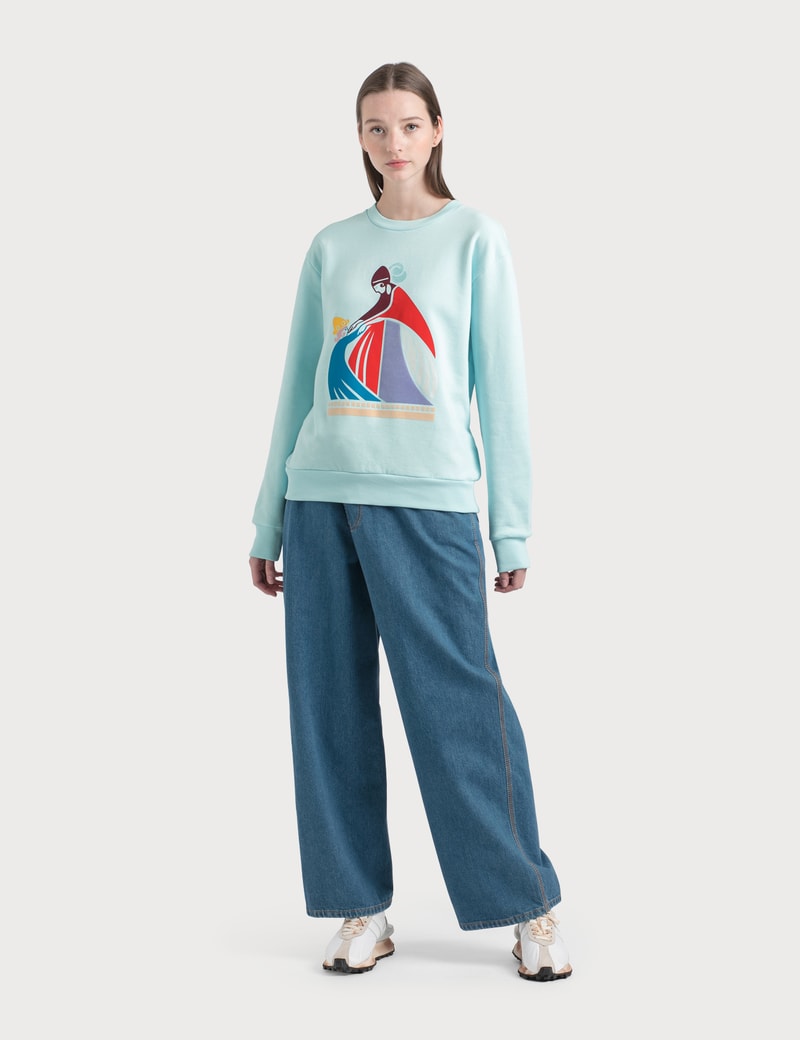 Image of Lanvin Large Bealted Denim Pants