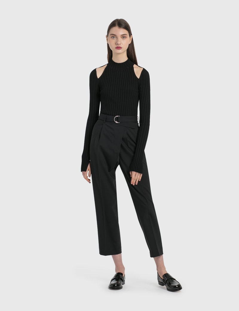 Image of Helmut Lang Cropped Wrap Pants