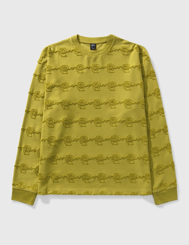 Running Head Textured Stripe Long Sleeve T-shirt