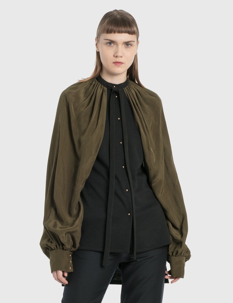 Image of Loewe Cape Sleeve Blouse