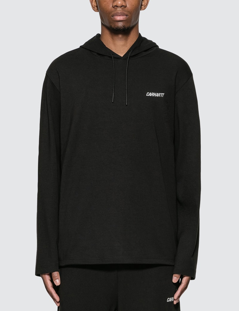 Image of Carhartt Work In Progress Logo Print Hoodie