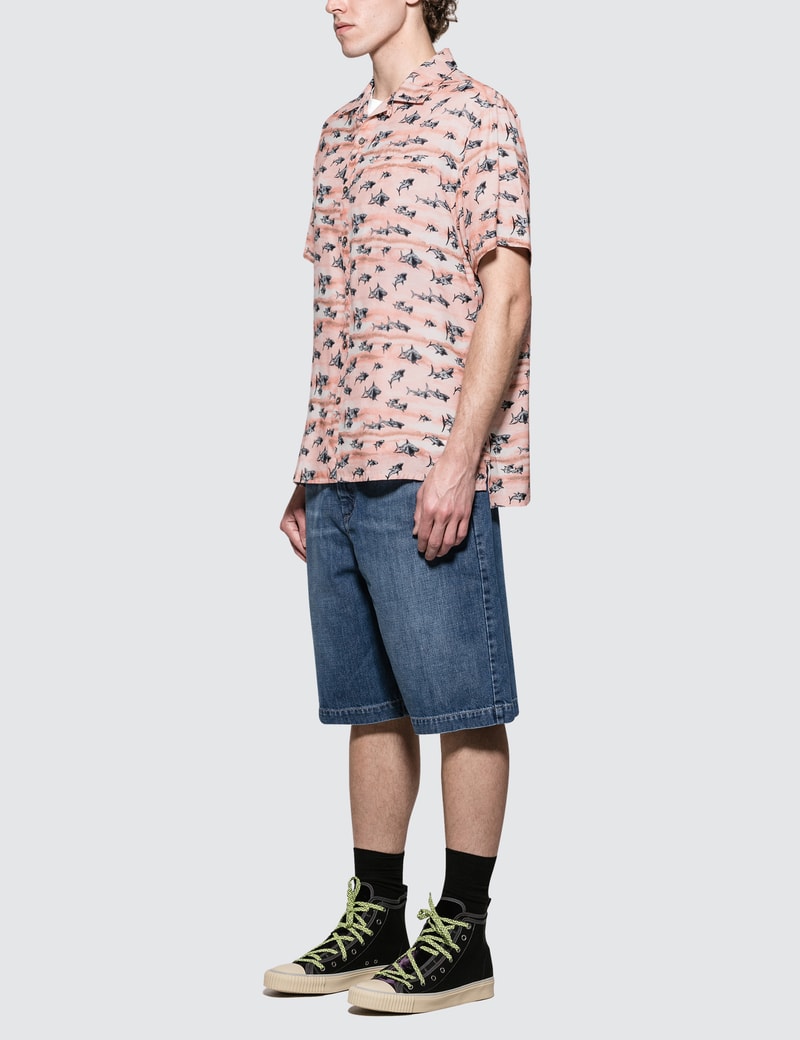 Image of Lanvin Bowling S/S Shirt with Open Collar