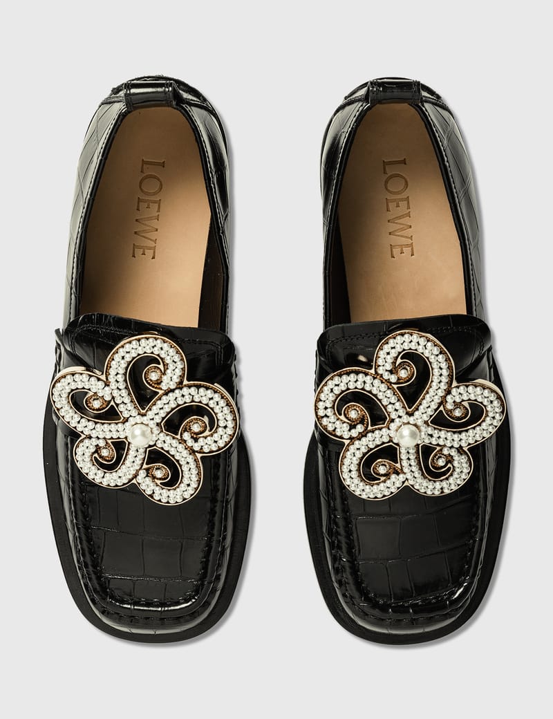 loewe croc loafers