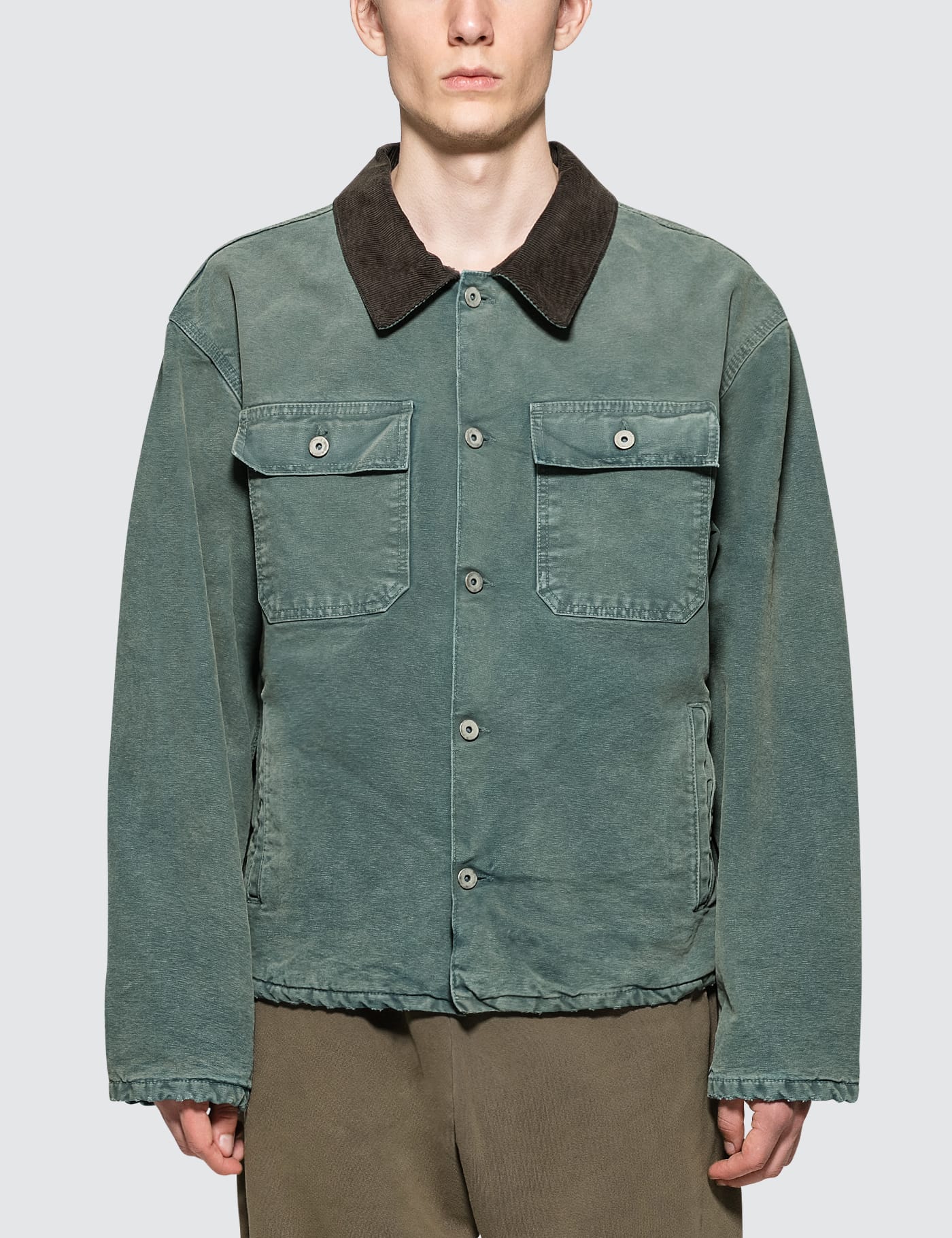 yeezy flannel lined canvas jacket